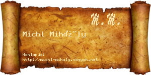 Michl Mihály névjegykártya